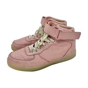 Odema Women’s Light Pink Vegan Faux Leather High Top Fashion Sneakers